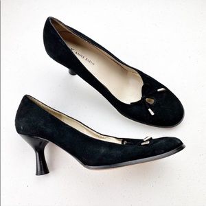 Anne Klein Velvet Spool Heels